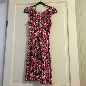 Lilly Pulitzer Katy Dress XS Tropical Floral Fit & Flare Dress